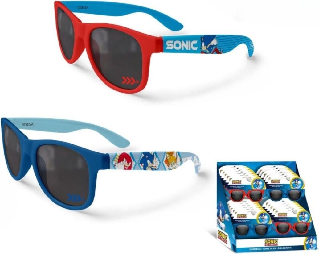 Okulary przeciwsłoneczne Sonic dla dzieci z modnym designem i ochroną UV Czerwony