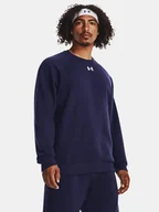 Bluzy męskie - Bluza męska dresowa UNDER ARMOUR FLEECE CREW 1379755-410 Granatowy - miniaturka - grafika 1