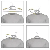 Wieszaki do szafy - Wieszak ubraniowy FLEXI komplet 10 sztuk szaro-żółty - miniaturka - grafika 1