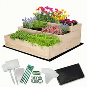 Szklarnie ogrodowe - Skrzynia na warzywa warzywniak grządka drewniany 90x90 ZESTAW EKO / Wamar-Sosenka - miniaturka - grafika 1