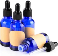 Prace ręczne dla dzieci - SZKLANA BUTELKA Z ZAKRAPLACZEM NA OLEJKI ETERYCZNE NIEBIESKA PUSTA 30 ml x4 - miniaturka - grafika 1