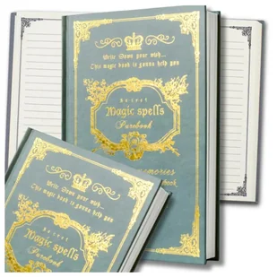 Zielony notes planer notatnik w linię 160 kartek zdobiona okładka - Notesy i bloczki - miniaturka - grafika 1