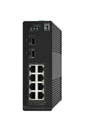 Pozostałe akcesoria sieciowe - LevelOne IGS-2110P łącza sieciowe Zarządzany L2 Gigabit Ethernet (10/100/1000) Obsługa PoE Czarny - miniaturka - grafika 1