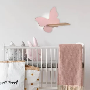 Candellux Lampa kinkiet półeczka 5W LED 4000K IQ Kids Butterfly różowy 21-85177 21-85177 - Lampy ścienne - miniaturka - grafika 1