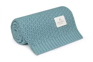 MEMI Bambusowy kocyk teal 80x100 - chain 63602-uniw - Koce i narzuty dla dzieci - miniaturka - grafika 1