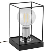 Lampy stojące - Nocna lampka Vox 50371 Sigma loftowa do sypialni czarna srebrna - miniaturka - grafika 1