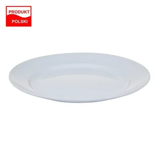 Talerz obiadowy płaski o średnicy 24 cm Club Gastro bez BPA biały - Talerze - miniaturka - grafika 1