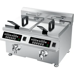 Frytownica indukcyjna, 2-komorowa, V 2x8 l, P 2x3.5 kW STALGAST 746782 - Frytownice gastronomiczne - miniaturka - grafika 1