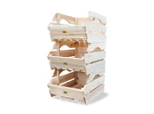 Pozostałe ozdoby ogrodowe - Habau Universal drewniane skrzynki z litego drewna z możliwością sztaplowania, 3 sztuki w zestawie 617 - miniaturka - grafika 1