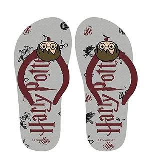 CERDÁ LIFE'S LITTLE MOMENTS - Unisex klapki z nadrukiem Harrego Pottera i dodatkowy biustonosz na piętę, gumowa podeszwa EVA - oficjalna licencja Warner Bros, szary, 29 EU - Biustonosze - miniaturka - grafika 1