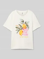 Koszulki dla dziewczynek - T-shirt o kroju regular fit z obniżonymi ramionami model ‘BLINIS’ - miniaturka - grafika 1