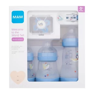 MAM Welcome To The World Set 0m+ Blue zestaw - Butelki dla niemowląt - miniaturka - grafika 1