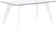 Stoły - DKD Home Decor Stoły do Jadalni DKD Home Decor Biały Przezroczysty Szkło Drewno MDF 160 x 90 x 75 cm - miniaturka - grafika 1