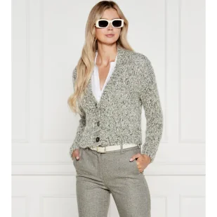 Marc Cain Kardigan | Relaxed fit | z dodatkiem wełny - Swetry damskie - miniaturka - grafika 1