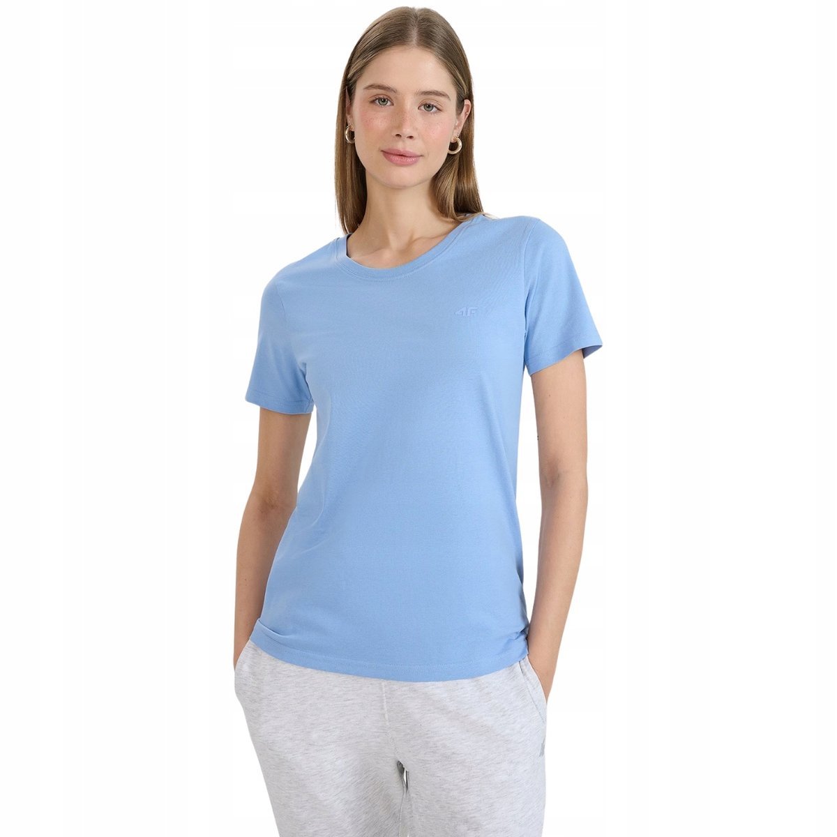 Koszulka damska 4F F2356 denim 4FWMM00TTSHF2356 32S S