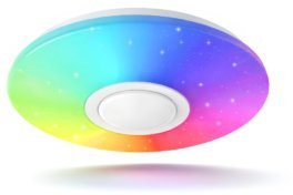Lampa sufitowa Globo PLAFON LED LAMPA RGB SUFITOWA GŁOŚNIK BLUETOOTH PILOT APLIKACJA BARW CCT