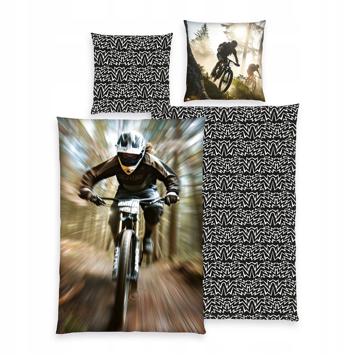 Pościel Rower Mtb foto 135x200 Mikrofibra bezpieczne tekstylia
