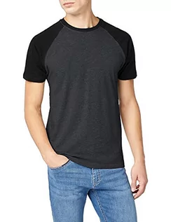 Koszulki męskie - Urban Classics Koszulka męska w kształcie raglanu, Cha/Blk., S - grafika 1