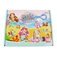 Breloczki dla dzieci - Diamond Painting Box Mermaid, na 15 breloków z pięknymi podwodnymi motywami, zestaw rzemieślniczy do malowania błyszczącymi kamieniami, dla dzieci w wieku 8 lat i starszych - miniaturka - grafika 1