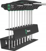 Śrubokręty - Wera Wera 454/10 HF Set Imperial 2 T-handle screwdrivers + rack, 10 pieces black/green, imperial, with holding function 5023454001 - miniaturka - grafika 1