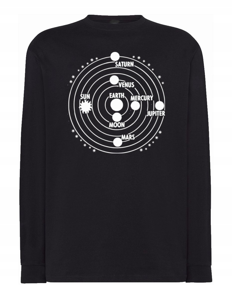 Longsleeve męski nadruk Ziemia PLANETY r.XS