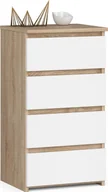 Komody - Fabryka Mebli Akord Komoda CL4 40 cm 4 szuflady - dąb sonoma - biały - miniaturka - grafika 1