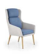 Fotele - Fotel Wypoczynkowy Haga Beżowy/Niebieski - miniaturka - grafika 1