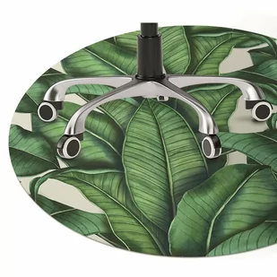 Mata pod krzesło do biura Liście botaniczne fi100 cm - Podnóżki, podpórki, podkładki - miniaturka - grafika 1