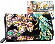 Portfele - Rovicky Damski portfel na zatrzask wykonany ze skóry naturalnej - miniaturka - grafika 1