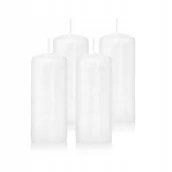 Świece - Świece świeczki walec zestaw 4 szt białe 10 cm - miniaturka - grafika 1