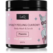 Peelingi do ciała - LaQ LAQ Body Scrub&Wash Peeling myjący z ekstraktami roślinnymi i masłem shea KOCICA 200ml - miniaturka - grafika 1