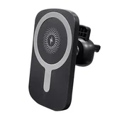 Uchwyty samochodowe do telefonów - Uchwyt magnetyczny z ładowaniem indukcyjnym 5 V 15 W MagSafe - miniaturka - grafika 1