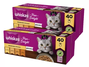 WHISKAS Adult saszetki 80 x 85 g Drobiowe Frykasy - mokra karma dla dorosłego kota, w galaretce (kawałki z: kurczakiem, indykiem, drobiem, kaczką) - Mokra karma dla kotów - miniaturka - grafika 1