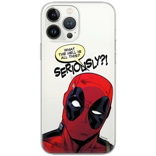 Etui Marvel dedykowane do Iphone 12 PRO MAX, wzór: Deadpool 010 Etui częściowo przeźroczyste, oryginalne i oficjalnie licencjonowane - Etui i futerały do telefonów - miniaturka - grafika 1