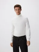 Swetry męskie - Reserved - Golf z wiskozą - złamana biel - miniaturka - grafika 1