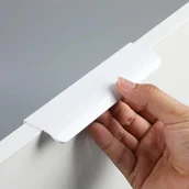 Zawiasy, okucia i inne akcesoria - 4 uchwyty do szafek kuchennych, niewidoczne uchwyty do szuflad, ukryte uchwyty do drzwi, montaż na równi z blatem do szuflad, drzwi szafek, komody - miniaturka - grafika 1