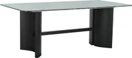 Stoły - Bigbuy Home Stoły do Jadalni Home ESPRIT Czarny Kolor Zielony Metal szkło hartowane 200 x 100 x 76 cm - miniaturka - grafika 1