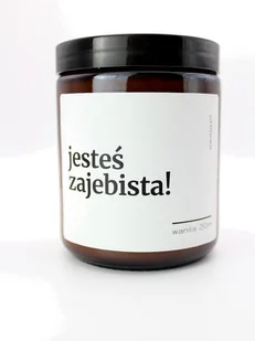 Świeca z napisem – jesteś zaj*bista, prezent dla niej, zapachowa, sojowa - Świece Świeca z napisem – jesteś zaj*bista, prezent dla niej, zapachowa, sojowa - Świece - miniaturka - grafika 1
