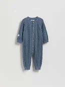 Komplety dla niemowląt - Reserved - Dzianinowy kombinezon - granatowy - miniaturka - grafika 1