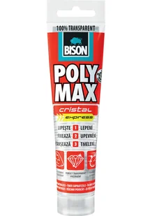 Klej montażowy POLY MAX CRISTAL EXPRESS 115 g BISON - Kleje i inne preparaty budowlane - miniaturka - grafika 1