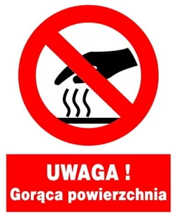ZZO-19 ZNAK BHP UWAGA! Gorąca powierzchnia - Akcesoria BHP - miniaturka - grafika 1