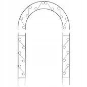 Kratki i pergole - Pergola ogrodowa na kwiaty 240 cm, czarna - miniaturka - grafika 1