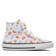 Buty dla dziewczynek - Trampki Converse Chuck Taylor All Star Easy On Snacks A07377C Biały - miniaturka - grafika 1