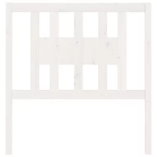 Lumarko Wezgłowie łóżka, białe, 96x4x100 cm, lite drewno sosnowe - Inne meble do sypialni - miniaturka - grafika 4
