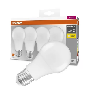 Osram ZESTAW 4x LED Żarówka A60 E27/9W/230V 2700K - - Żarówki LED - miniaturka - grafika 1