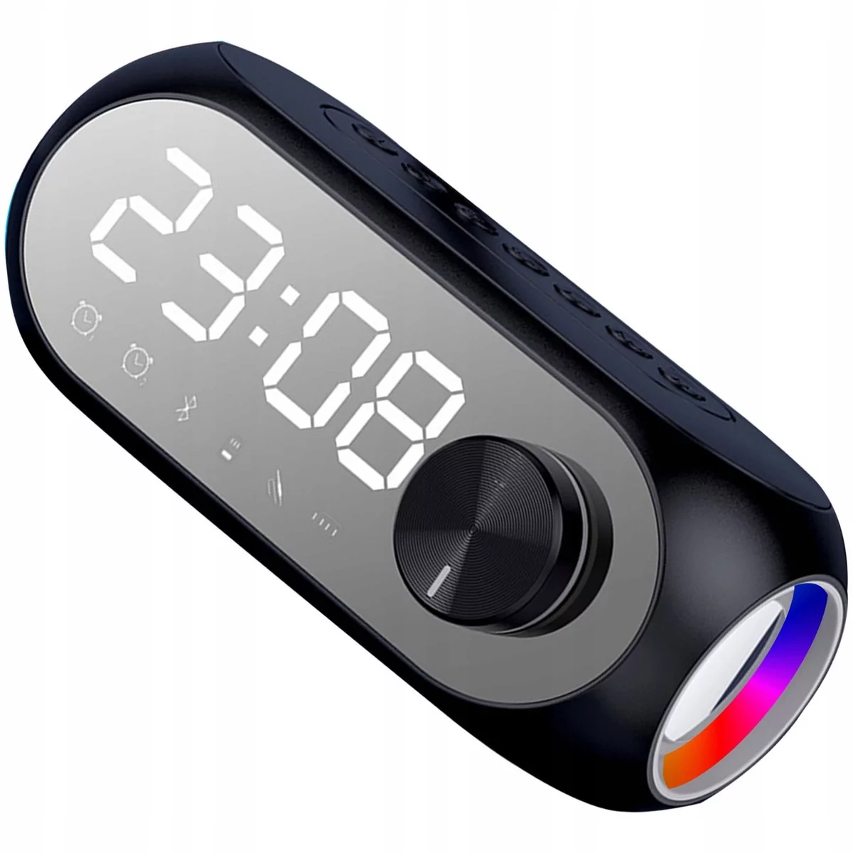 Głośnik Bezprzewodowy Z LUSTREM Bluetooth 5.0 BUDZIK RADIO RGB Zegar Alarm S8