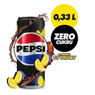 Pepsi-Cola Zero cukru Napój gazowany o smaku cytrynowym 330 ml - Napoje gazowane - miniaturka - grafika 1