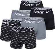 Majtki męskie - Bokserki męskie NIKE, zestaw 6 sztuk - kąpielówki, Dri-Fit Micro, logo w pasie czarny/szary/logo XL - miniaturka - grafika 1