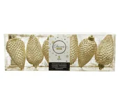 Bombki - Ozdoby choinkowe szyszki bombki na choinkę 6szt Biały - miniaturka - grafika 1