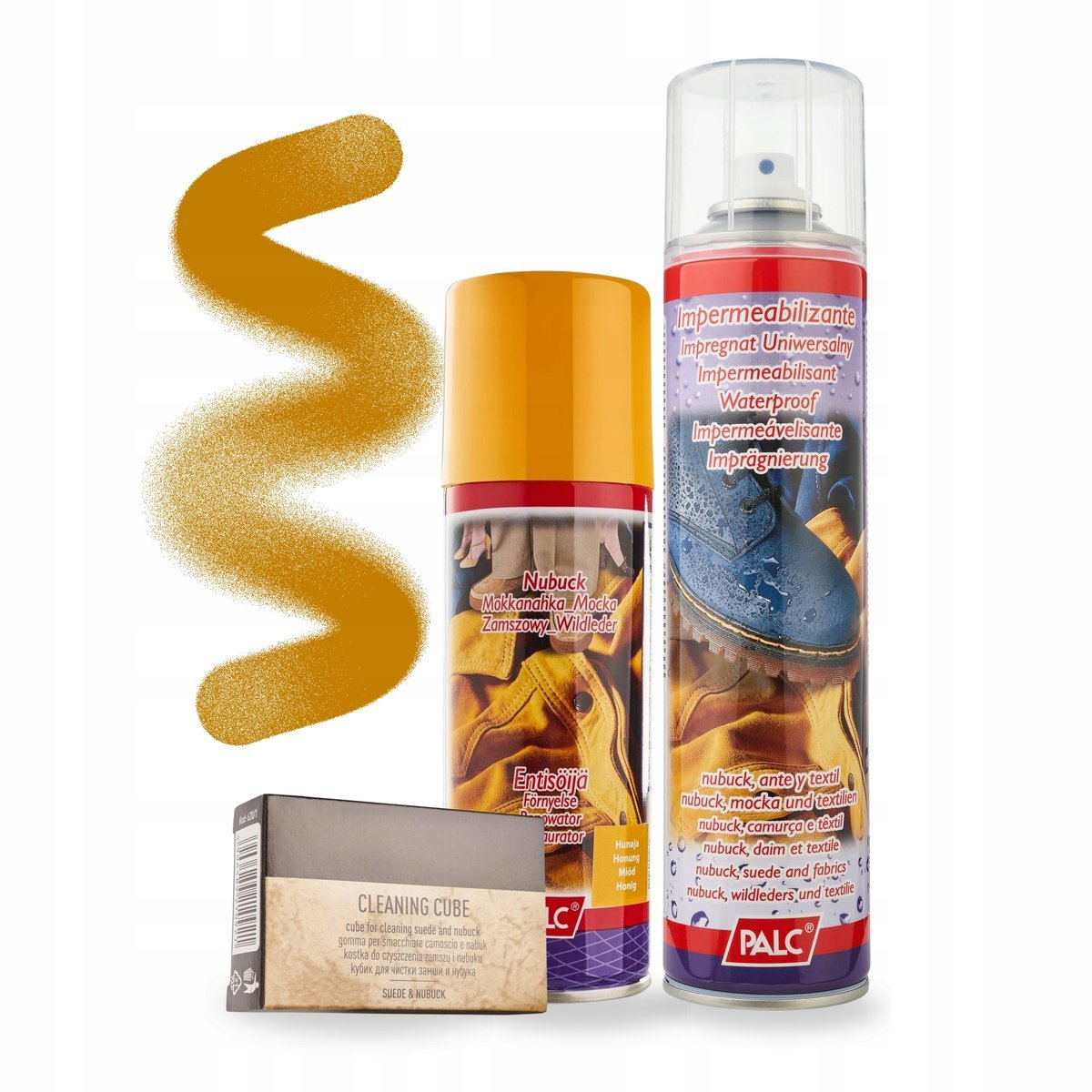 Miodowy Spray Renowator Gumka do Zamszu i Impregnat 400 ml Palc Zestaw 3w1